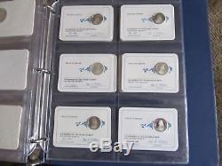 52 Sterling Silver Franklin Mint Collector Society Membership Coins In Album