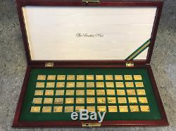 55 FRANKLIN MINT STERLING SILVER DUCK STAMPS OF AMERICA 24 Kt GOLD PLATED
