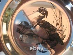 6 Oz. 925 Sterling National Audubon Society Christmas Wood Duck Plate # 1878