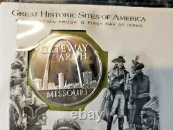 650g Sterling Silver Franklin Mint Great Historic Sites of America (26) Medals