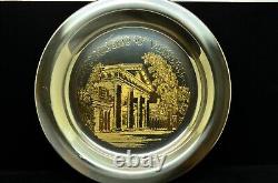 8 Offical University Of Virginia Plate -Sterling Silver Franklin Mint Box COA