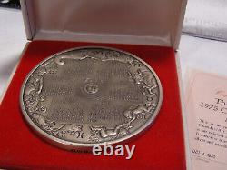 9.5 troy oz Franklin Mint 1975 Calendar Sterling Silver Medallion 296 grams COA