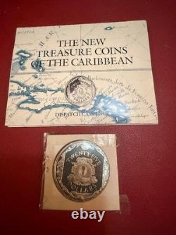 9 FRANKLIN MINT COINS OF THE CARIBBEAN STERLING 7 oz TW appx Spot $78 on 2/11