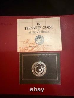 9 FRANKLIN MINT COINS OF THE CARIBBEAN STERLING 7 oz TW appx Spot $78 on 2/11