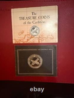 9 FRANKLIN MINT COINS OF THE CARIBBEAN STERLING 7 oz TW appx Spot $78 on 2/11