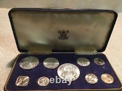 925 STERLING SILVER $5 $2 $1 50 Cent PROOF 9 Coin SET BAHAMAS 102 GRAMS 3.5 OZ