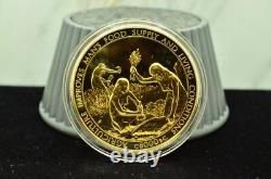 925 Silver Franklin Mint Art Round History Of Mankind Agriculture Improves