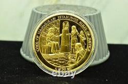 925 Silver Franklin Mint Art Round History Of Mankind Code Of Hammurabi