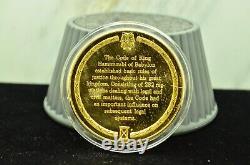 925 Silver Franklin Mint Art Round History Of Mankind Code Of Hammurabi