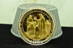 925 Silver Franklin Mint Art Round History Of Mankind Coronation Of Charlemagne