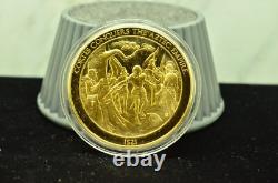 925 Silver Franklin Mint Art Round History Of Mankind Cortes Conquers Aztec