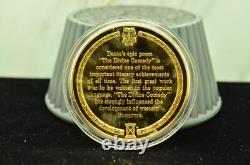 925 Silver Franklin Mint Art Round History Of Mankind Dante The Divine Comedy