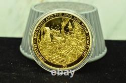 925 Silver Franklin Mint Art Round History Of Mankind Jerusalem Is Destroyed