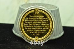 925 Silver Franklin Mint Art Round History Of Mankind Jerusalem Is Destroyed