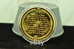 925 Silver Franklin Mint Art Round History Of Mankind Rome Triumph Over Carthage