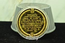925 Silver Franklin Mint Art Round History Of Mankind The Ministry Of Jesus
