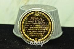 925 Silver Franklin Mint Art Round History Of Mankind The Vision Of Constantine