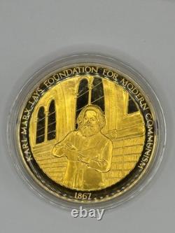 925 Silver Franklin Mint Art Round Karl Marx Foundation For Modern Communism