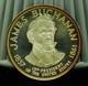 925 Silver Franklin Mint Art Round Presidential Treasury James Buchanan