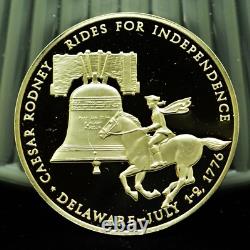925 Silver Franklin Mint Art Round State of Delaware