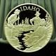 925 Silver Franklin Mint Art Round State Of Idaho