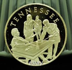 925 Silver Franklin Mint Art Round State of Tennessee