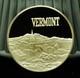 925 Silver Franklin Mint Art Round State Of Vermont