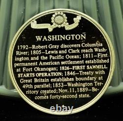 925 Silver Franklin Mint Art Round State of Washington
