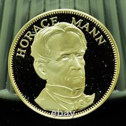 925 Silver Franklin Mint Art Round Valley Forge Horace Mann