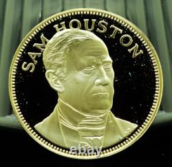 925 Silver Franklin Mint Art Round Valley Forge Sam Houston