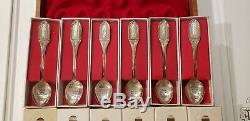 925 Sterling Silver Apostle Spoons Limited Edition Set 13 Spoons Franklin Mint