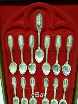 925 Sterling Silver Franklin Mint Apostle Spoons Limited Edition Set 13 Spoons