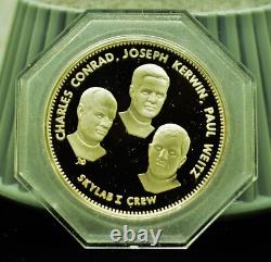 925 Sterling Silver Franklin Mint Art Round -First Manned Skylab Mission