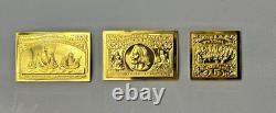925 Sterling Silver Gold Plate Franklin Mint Stamps Christopher Columbus 39.35G