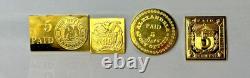 925 Sterling Silver Gold Plate Franklin Mint Stamps Postmasters America 53.87G