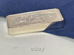 925 Sterling Silver Ingot 1974 Franklin Mint The Snowman 1000 Grains