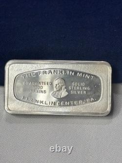 925 Sterling Silver Ingot CHRISTMAS 1971 1000 Grains Franklin Mint