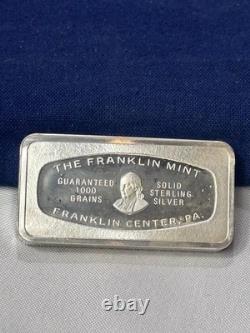 925 Sterling Silver Ingot CHRISTMAS 1971 1000 Grains Franklin Mint