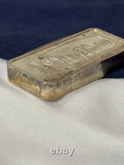 925 Sterling Silver Ingot Proof 1971 Franklin Mint SLEIGH SCENE 1000 Grains