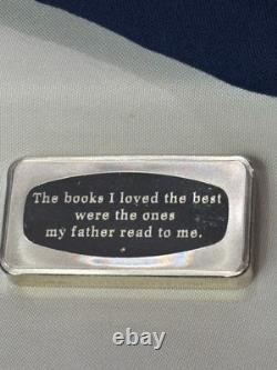 925 Sterling Silver Ingot Proof 1975 Franklin Mint FATHERS DAY 1000 Grains