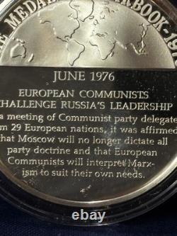 925 Sterling Silver Round Franklin Mint 1976 Yearbook Europe Vs Russia 31G