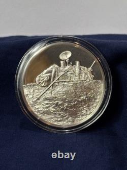 925 Sterling Silver Round Franklin Mint 1976 Yearbook Viking On Mars 31 G Medal
