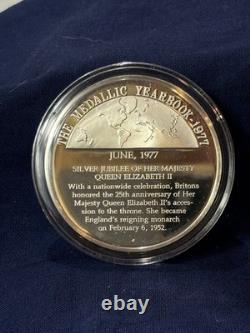 925 Sterling Silver Round Franklin Mint 1977 Yearbook Queens Silver Jubilee 31G