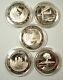 All 5 World War Ii 925 Franklin Mint American History Sterling Silver Medals