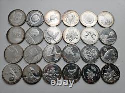 AMERICA in SPACE sterling silver proof set 24 MEDALS Franklin Mint