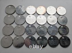 AMERICA in SPACE sterling silver proof set 24 MEDALS Franklin Mint