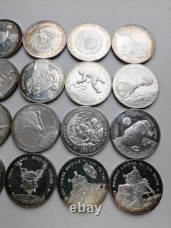 AMERICA in SPACE sterling silver proof set 24 MEDALS Franklin Mint