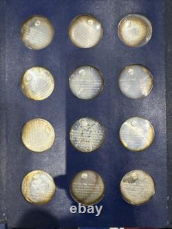 AMERICA in SPACE sterling silver proof set 24 MEDALS Franklin Mint