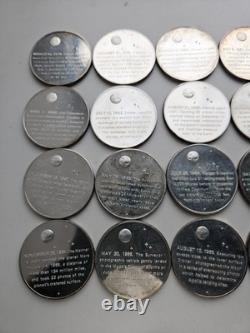 AMERICA in SPACE sterling silver proof set 24 MEDALS Franklin Mint