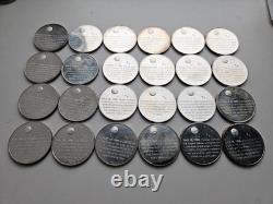 AMERICA in SPACE sterling silver proof set 24 MEDALS Franklin Mint